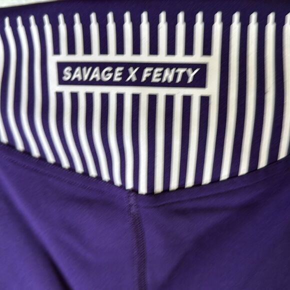NWT-Savage X Fenty- Xccentuate High Waist Compression Leggings-Purple- Size Smal - Picture 7 of 10